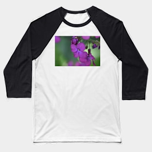 Purple flowers facemask Baseball T-Shirt